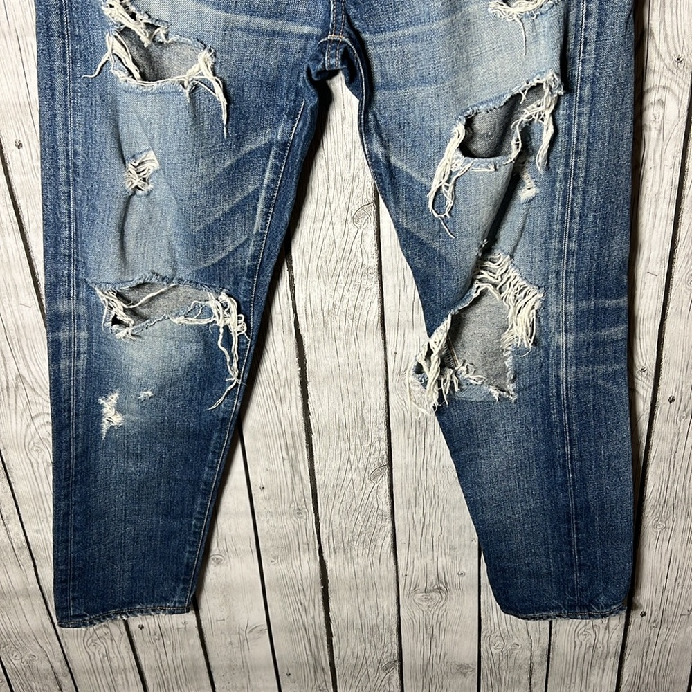 Moussy Distressed/Destroyed Button Fly Jeans Size… - image 3